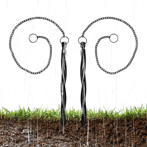 Regenkette Erdspieß | Entwässerungssystem Zubehör,Pflöcke Für Regenkette Entwässerung Lauben Schuppen Rasen Garten Regenwassersammlung Regenkette Erdspieß | Entwässerungssystem Zubehör,Pflöcke Für Regenkette Entwässerung Lauben Schuppen Rasen Garten Regenwassersammlung von Oldmoom