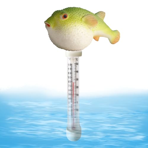 Schwimmbad-Thermometer | Schwimmendes Poolthermometer Mit Schnur,Lustiger Temperaturmesser mit Schnur in Meerestier-Design für Kinder & Erwachsene von Oldmoom