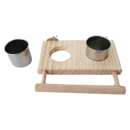 Vogel Sitzstange Stand | Vogelständer Wasserspender Conure Spielzeug | Holz Zubehör Mit Edelstahl Näpfen Für Wellensittich Nymphensittich Großsittich Ara Fink Unzertrennlich Klein Mittel Vogel Sitzstange Stand | Vogelständer Wasserspender Conure Spielzeug | Holz Zubehör Mit Edelstahl Näpfen Für Wellensittich Nymphensittich Großsittich Ara Fink Unzertrennlich Klein Mittel von Oldmoom