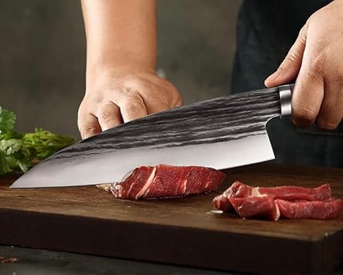 Hand Forged Kitchen Chef's Knife | Meat Boning Knife | Fillet & Vegetable Cutter | Multi-purpose Kitchen or Outdoor, BBQ, Camping Tool to Slice, Dice and Chop | Gift Boxed von Oldpard
