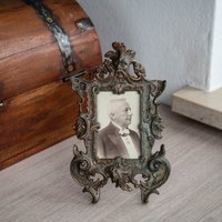 Barocker Fotorahmen Verzierter Bilderrahmen Antiker Messing Tischrahmen Cherub Kunst Kamin Kaminsims Dekor von OldtimerBeauties