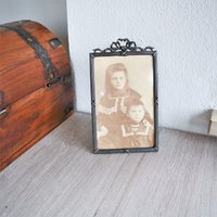 Schleifen Fotorahmen Für Wand Oder Tisch - Vintage Zinn Bilderrahmen Jugendstil Dekor von OldtimerBeauties