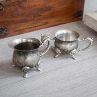 Silber Zuckerdose Und Milchkännchen - Retro Kleines Teeservice Oder Luxus Kaffee Set Silber Zuckerdose Und Milchkännchen - Retro Kleines Teeservice Oder Luxus Kaffee Set von OldtimerBeauties