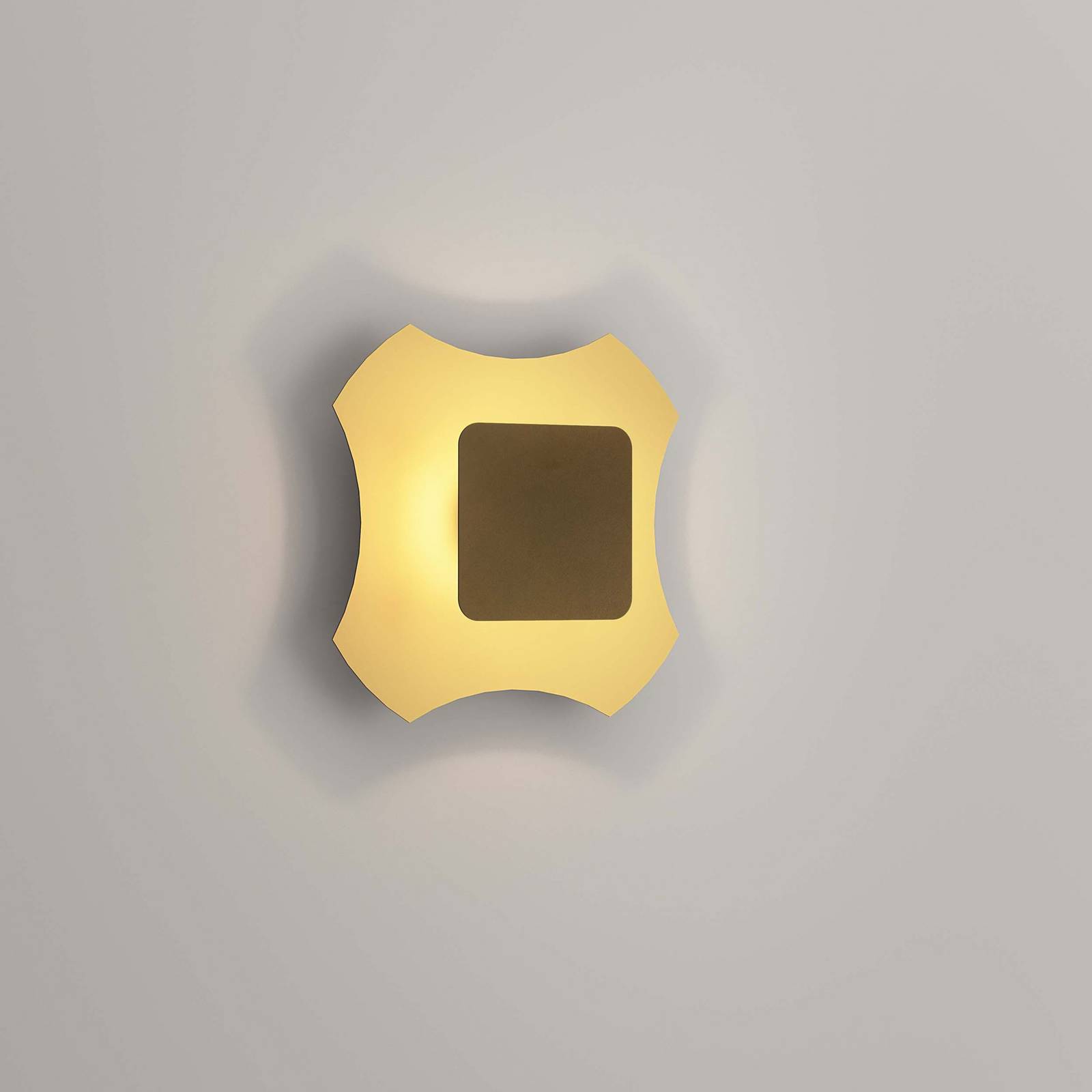 OLEV LED-Wandlampe ORNATO SQUARE, gold/braun, Metall 2.700 K OLEV LED-Wandlampe ORNATO SQUARE, gold/braun, Metall 2.700 K von OleV