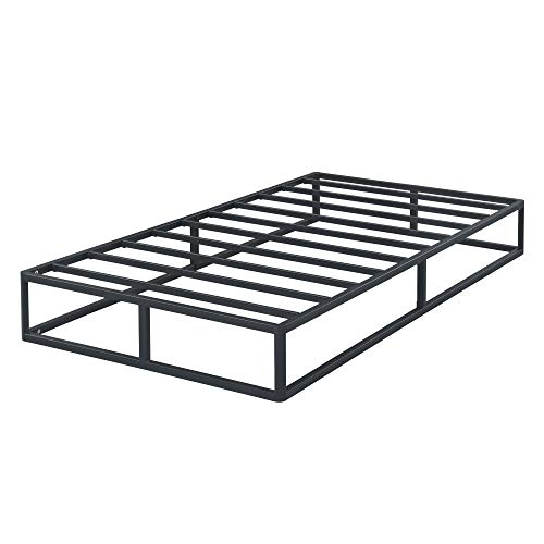 Olee sleep 22cm Modernes Metall-Plattform-Bettgestell / Bett / Metall / Metall-Bettgestell / Stahl-Lattenrost / Matratzenrahmen / Kein Boxspring erforderlich / 90 x 200cm / Twin / Schwarz von Olee Sleep