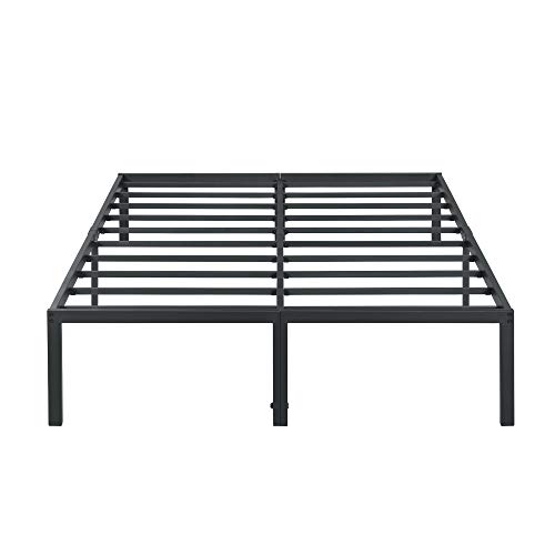 Olee sleep 45cm Stabiler Stahlbett / Stahl-Lattenrost / Anti-Rutsch-Unterstützung / Matratzenunterbau / Metallbett / Bettrahmen / Bett / 140 x 200cm / Full / Schwarz / Metall von Olee Sleep