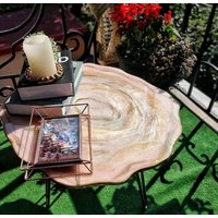 Original Resin Geode Tisch, Exklusive Möbel, Epoxidharz, Couchtisch, Loft, Amethyst, Abstrakte Kunst, Epoxy Konsolentisch, Afrika Tisch von Olehwoodcraft