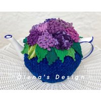 Gehäkelte Teekanne Kuschelige Kuscheldecke Aster Teewärmer Herbstblumen Grün Küchenaccessoire Gehäkelt High Tea Time Party Accessoire Dekoration von OlenasDesign