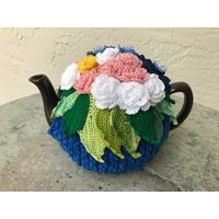 Gehäkelte Teewärmer Blau Teebezug Frühlingsrosen Blumen Gehäkelte Blume Grün Küchenaccessoire Gehäkelt High Tee Accessoire Gehäkelte Teewärmer Blau Teebezug Frühlingsrosen Blumen Gehäkelte Blume Grün Küchenaccessoire Gehäkelt High Tee Accessoire von OlenasDesign