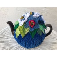 Gehäkelte Teewärmer Blauer Tee Überwurf Frühling Blau Blumen Gehäkelte Blume Grün Küchen Accessoire Gehäkelt High Gehäkelte Teewärmer Blauer Tee Überwurf Frühling Blau Blumen Gehäkelte Blume Grün Küchen Accessoire Gehäkelt High von OlenasDesign