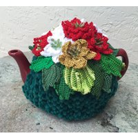 Gehäkelte Teewärmer Gehäkelte Blume Grün Gehäkelt Tee Accessoire von OlenasDesign