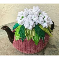 Gehäkelte Teewärmer Gehäkelte Blume Grün Gehäkelt Tee Accessoire von OlenasDesign