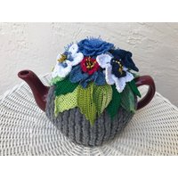 Gehäkelte Teewärmer Gehäkelte Blume Grün von OlenasDesign