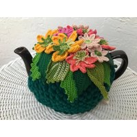 Gehäkelte Teewärmer Grün Gehäkelt Tee Accessoire von OlenasDesign