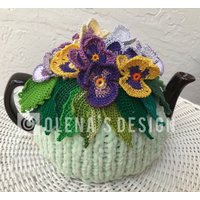 Gehäkelte Teewärmer Grüner Stiefmütterchen Blumen Gehäkelte Blume Grün Küchen Accessoire Gehäkelt High Tee Gehäkelte Teewärmer Grüner Stiefmütterchen Blumen Gehäkelte Blume Grün Küchen Accessoire Gehäkelt High Tee von OlenasDesign
