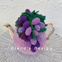 Gehäkelte Teewärmer Lila Violett Grün Gehäkeltes Accessoire Gehäkelt von OlenasDesign