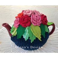 Gehäkelter Teewärmer Bezug Rot Marine Blau Rosa Rosen Gehäkelter Gehäkelte Blume Grün Küchenaccessoire Gehäkelt High Gehäkelter Teewärmer Bezug Rot Marine Blau Rosa Rosen Gehäkelter Gehäkelte Blume Grün Küchenaccessoire Gehäkelt High von OlenasDesign