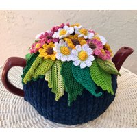 Gehäkelter Teewärmer Blau Blumen Gehäkelte Blume Grün Häkelblume Gehäkelter Teewärmer Blau Blumen Gehäkelte Blume Grün Häkelblume von OlenasDesign