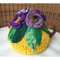 Gehäkelter Teewärmer Gelb Blumenmuster Lila Gehäkelte Blume Grün Gehäkelter Teewärmer Gelb Blumenmuster Lila Gehäkelte Blume Grün von OlenasDesign