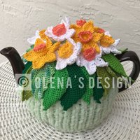 Gehäkelter Teewärmer Grün Blumen Grün Gehäkelter Teewärmer Grün Blumen Grün von OlenasDesign