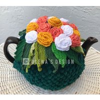Gehäkelter Teewärmer Grün Teebezug Frühlingsblume Rosa Gelb Rosen Blumen Küchenaccessoire Gehäkelt High Tea Access Gehäkelter Teewärmer Grün Teebezug Frühlingsblume Rosa Gelb Rosen Blumen Küchenaccessoire Gehäkelt High Tea Access von OlenasDesign