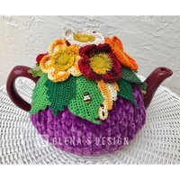 Gehäkelter Teewärmer Lila Herbst Blume Blumen Gehäkelt Grün Küchenaccessoire High Gehäkelter Teewärmer Lila Herbst Blume Blumen Gehäkelt Grün Küchenaccessoire High von OlenasDesign