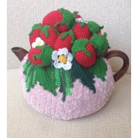 Gehäkelter Teewärmer Rosa Mit Blumenmuster Rosa Blumen Gehäkeltes Teelicht von OlenasDesign