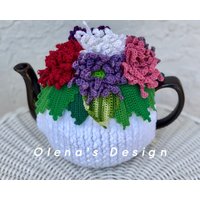 Gehäkelter Teewärmer Weiß Teehaube Aster Gehäkelt Blumen Grün Gehäkelter Teewärmer Weiß Teehaube Aster Gehäkelt Blumen Grün von OlenasDesign