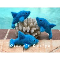 Scrubby Sparkle Gehäkelte Delfine Manatee Geschirrtuch Spültuch Delfin Küsten Nautik Küche Spielzeug Deko von OlenasDesign
