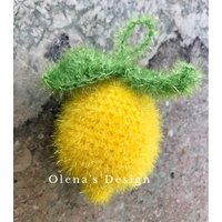 Scrubby Sparkle Gelb Zitrone Spültuch Schwamm Herbst Dekor Ornament Ernte Erntedank Küchen Accessoire Geschenk von OlenasDesign