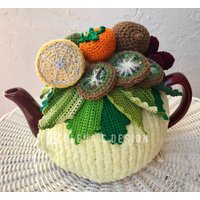 Teewärmer Gehäkelt Gelb Obstschale von OlenasDesign