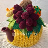 Teewärmer Gehäkelt Gelb Teehülle Kiwi Zitrone Mandarine Banane Obst Grün Küchenaccessoire High Tea Teewärmer Gehäkelt Gelb Teehülle Kiwi Zitrone Mandarine Banane Obst Grün Küchenaccessoire High Tea von OlenasDesign