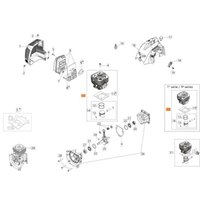 Original emak zylinder- und kolbensatz 61290056 von Oleo Mac