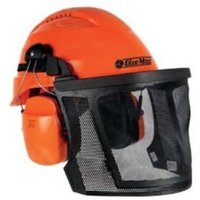 Schutzhelm mit Drahtgittervisier und verstellbaren OLEOMAC-Gehörschutzkapseln Schutzhelm mit Drahtgittervisier und verstellbaren OLEOMAC-Gehörschutzkapseln von Oleo Mac