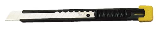 OLFA S - Cúter compacto con bloqueo automático, mango metálico y cuchilla de 9 mm von Olfa