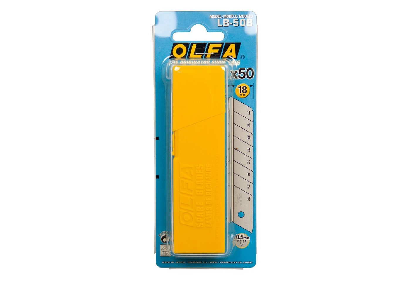 Olfa Werkzeug Olfa 50 Stück Ersatzklingen LB für Industrie Cutter, (1-St) von Olfa