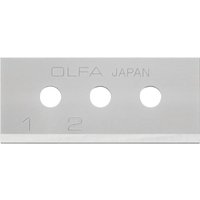 Set mit 10 rechteckigen Klingen 'SKB-10/10B' für Standardarbeiten, 17,8 mm breit, silberfarben von Olfa