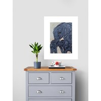 Elephant Mama Baby, Kunstdruck Von Original-Kunstwerk, 18 X 26 Zoll, Leinwand Druck, Kindergarten Fine Art Print, Tier Wildes von OlgaBJArt