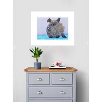 Furry Bunny, Kunstdruck Von Original-Artworks, 18 X 26 Zoll, Leinwand Druck, Kindergarten Dekor, Fine Art Print, Tier Wildes von OlgaBJArt