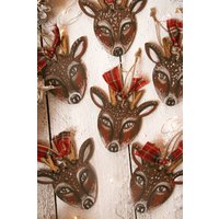 Geweih Ornament Hirsch Rentier Weihnachten Winter Volksmärchen Verzaubertes Wunderland Gemütliche Jahreszeit Hygge Cottage Kern Schäbig Waldland von OlgaValeska