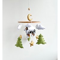Hunde Mobile Fürs Kinderzimmer, Australian Shepherd Baby Mobile, Baby Boho von OlhaChildrenStore