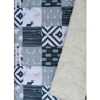 Baby, Kleinkind Junge Quilt, Baby Walddecke von OliMariniStudio