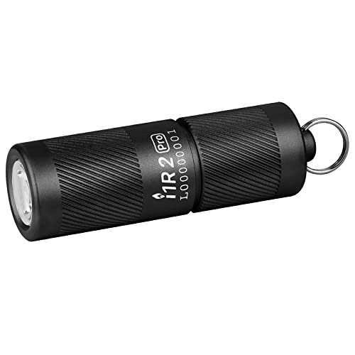 OLIGHT I1R II Pro EOS Mini LED Taschenlampe 180 Lumen Superhelle USB-Aufladbare Taschenlampe Schlüsselbund, IPX8 und 1,5m Fallschutz kleine Taschenlampen für Outdoor Camping und Repaturen Schwarz von OLIGHT