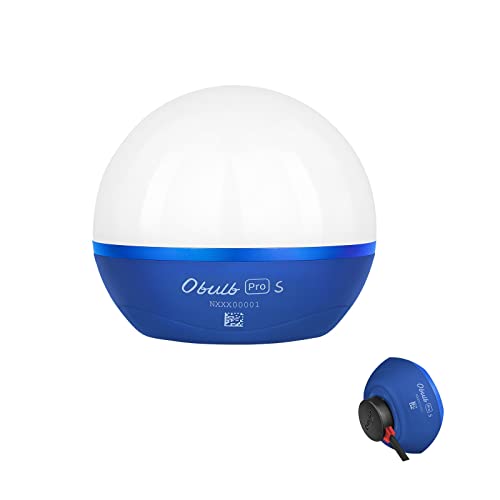 OLIGHT Obulb Pro S led Smart Nachtlicht mit APP Bluetooth Steuerung,aufladbare helle Atmosphäre Nachttischlampe mt Countdown,Dimmbare RGB-Farbwechsel Stilllicht,Bis zu IPX7 für Schlafzimmer(Blau) von OLIGHT