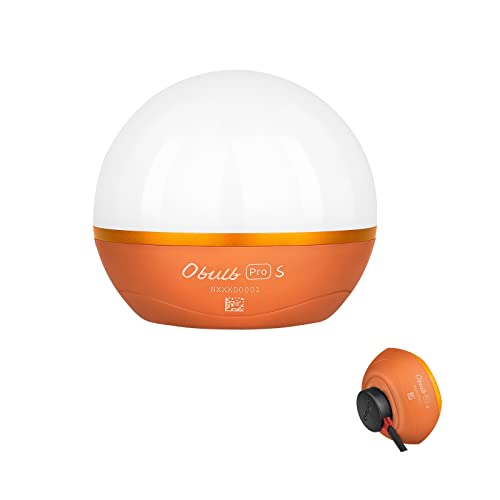 OLIGHT Obulb Pro S led Smart Nachtlicht mit APP Bluetooth Steuerung,aufladbare helle Atmosphäre Nachttischlampe mt Countdown,Dimmbare RGB-Farbwechsel Stilllicht,Bis zu IPX7 für Schlafzimmer(Orange) von OLIGHT