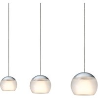 Oligo Balino LED Pendelleuchte, 3-flg., unsichtbare Höhenverstellung, Baldachin: Chrom von Oligo