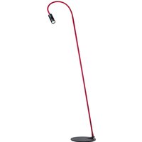 Oligo A Little Bit Colour LED Stehleuchte Kopf: schwarz matt, Flexarm: rot matt von Oligo