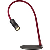 Oligo A Little Bit Colour LED Tischleuchte Kopf: schwarz matt, Flexarm: rot matt von Oligo