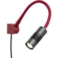 Oligo A Little Bit Colour LED Wandleuchte rot matt, Kopf: schwarz matt von Oligo