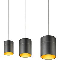 Oligo Tudor M LED Pendelleuchte, 3-flg., TW, unsichtbare Höhenverstellung, Baldachin: Chrom von Oligo